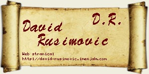 David Rusimović vizit kartica